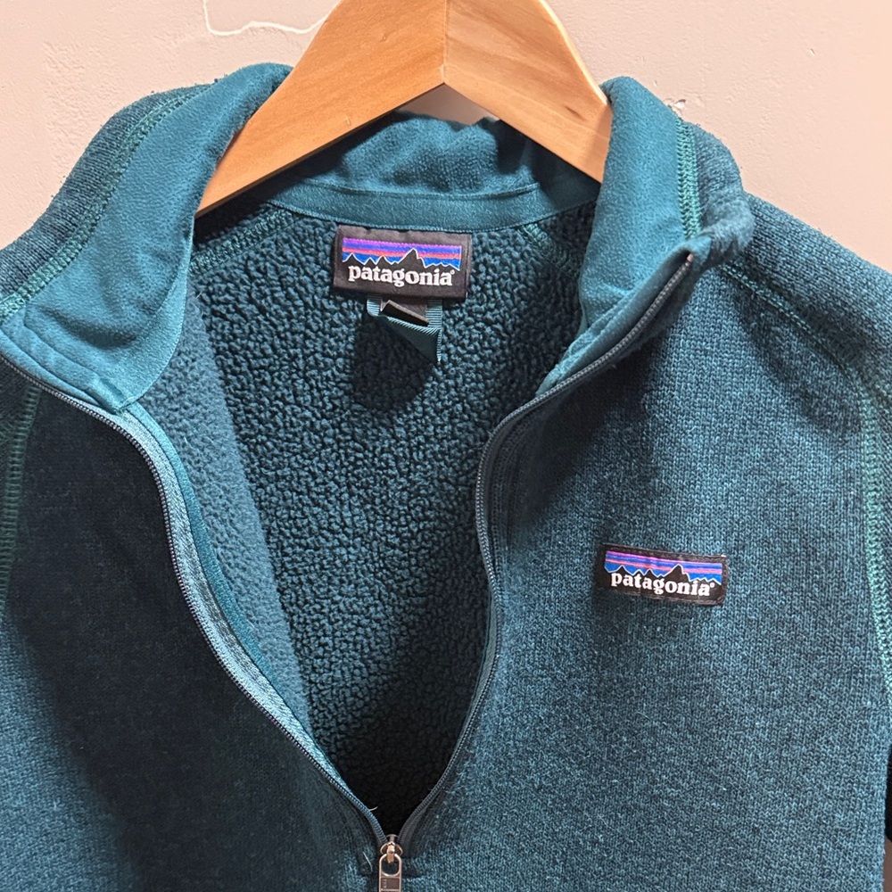 Patagonia Deep Teal Quarter-Zip Fleece - Picture 4 of 5